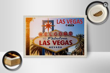 Panneau en bois de voyage 18x12 cm, panneau de bienvenue de Las Vegas USA, décoration 2
