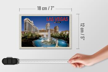 Panneau en bois voyage 18x12 cm Las Vegas USA Caesars Palace Hotel Casino 4