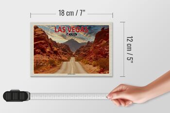 Panneau en bois voyage 18x12 cm Las Vegas USA décoration Red Rock Canyon 4