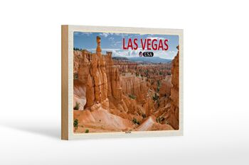 Panneau en bois voyage 18x12 cm Las Vegas USA Zion Park cadeau 1