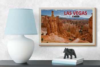 Panneau en bois voyage 18x12 cm Las Vegas USA Zion Park cadeau 3