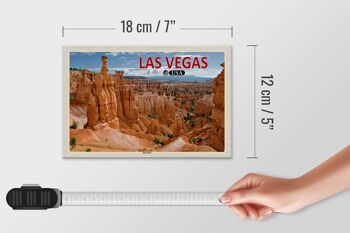 Panneau en bois voyage 18x12 cm Las Vegas USA Zion Park cadeau 4