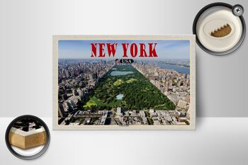 Panneau en bois voyage 18x12 cm New York USA décoration Central Park 2
