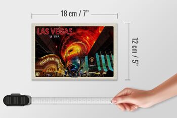 Panneau en bois Voyage 18x12 cm Las Vegas USA Fremont Street Casinos Décoration 4