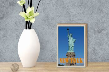 Panneau en bois voyage 12x18cm New York Statue de la Liberté Statue de la Liberté 3