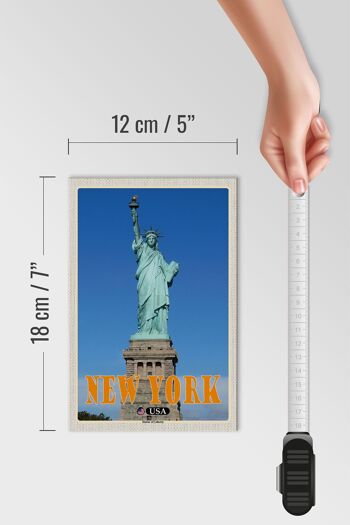 Panneau en bois voyage 12x18cm New York Statue de la Liberté Statue de la Liberté 4