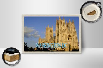 Panneau en bois voyage 18x12 cm, décoration de la cathédrale nationale de Washington DC USA 2