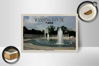 Panneau en bois voyage 18x12 cm Washington DC USA National World War II Memorial 2