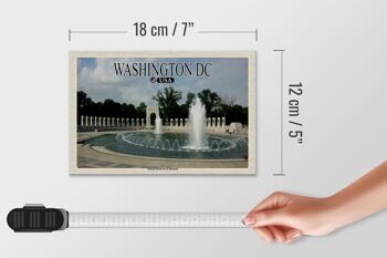 Panneau en bois voyage 18x12 cm Washington DC USA National World War II Memorial 4