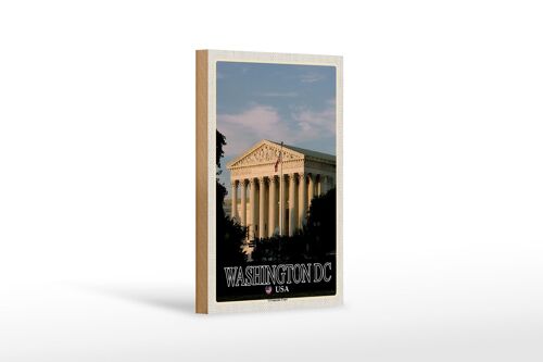 Holzschild Reise 12x18 cm Washington DC USA US Supreme Court Dekoration