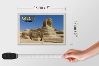 Panneau en bois voyage 18x12 cm Gizeh Egypte Sphinx décoration cadeau 4