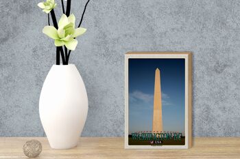 Panneau en bois voyage 12x18 cm Washington DC USA Washington Monument 3