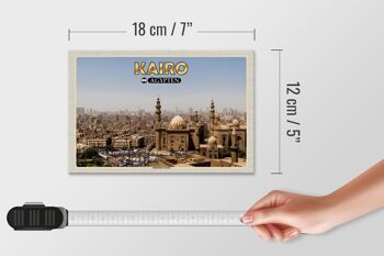 Panneau en bois voyage 18x12 cm Le Caire Egypte Quartier Islamique 4