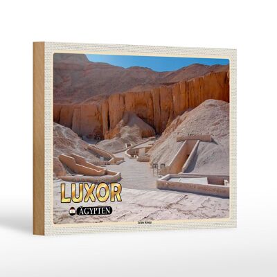 Cartel de madera viaje 18x12 cm Luxor Egipto Decoración Valle de los Reyes