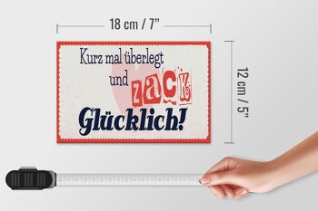 Panneau en bois disant 18x12 cm il suffit d'y penser zack happy decoration 4