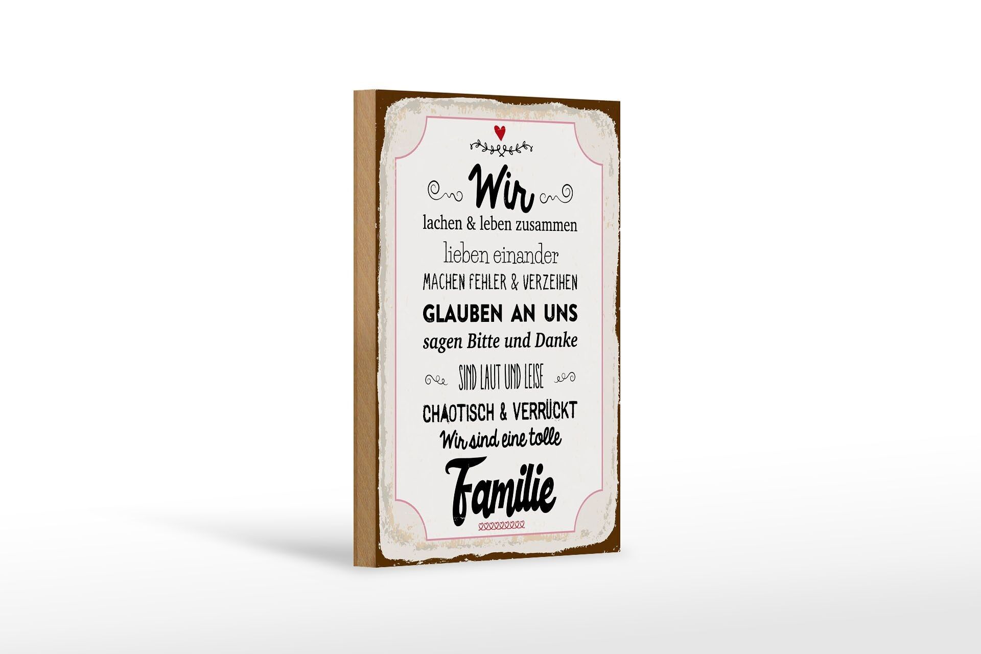 Cartello in legno con scritta 12x18 cm Decorazione Ridiamo e viviamo insieme