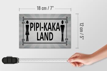 Panneau avis en bois 18x12 cm décoration toilettes campagne Pipi-Kaka 4