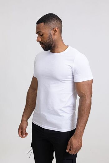 T-shirt homme uni col rond TX816-2 1