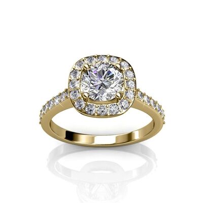 Kuscheliger Ring – Gold und Kristall