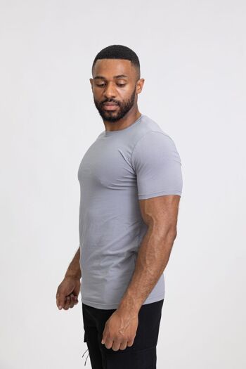 T-shirt homme uni col rond tx816-9 1