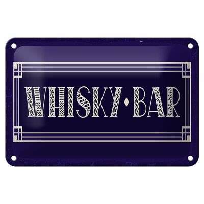 Cartel de chapa con alcohol, decoración de barra de whisky, 18x12cm