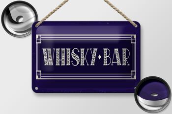 Signe en étain alcool 18x12cm, décoration de Bar à whisky 2