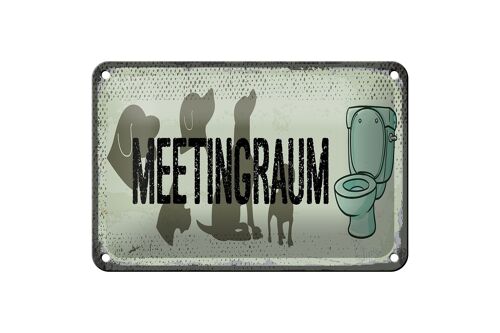 Blechschild Hinweis 18x12cm Meetingraum Toilette Hund Dekoration