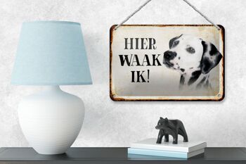 Panneau en étain disant 18x12cm, décoration néerlandaise Here Waak ik dalmatien 4