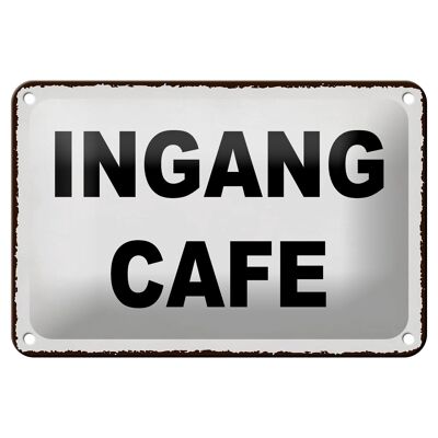 Metal sign notice 18x12cm Dutch entrance cafe decoration