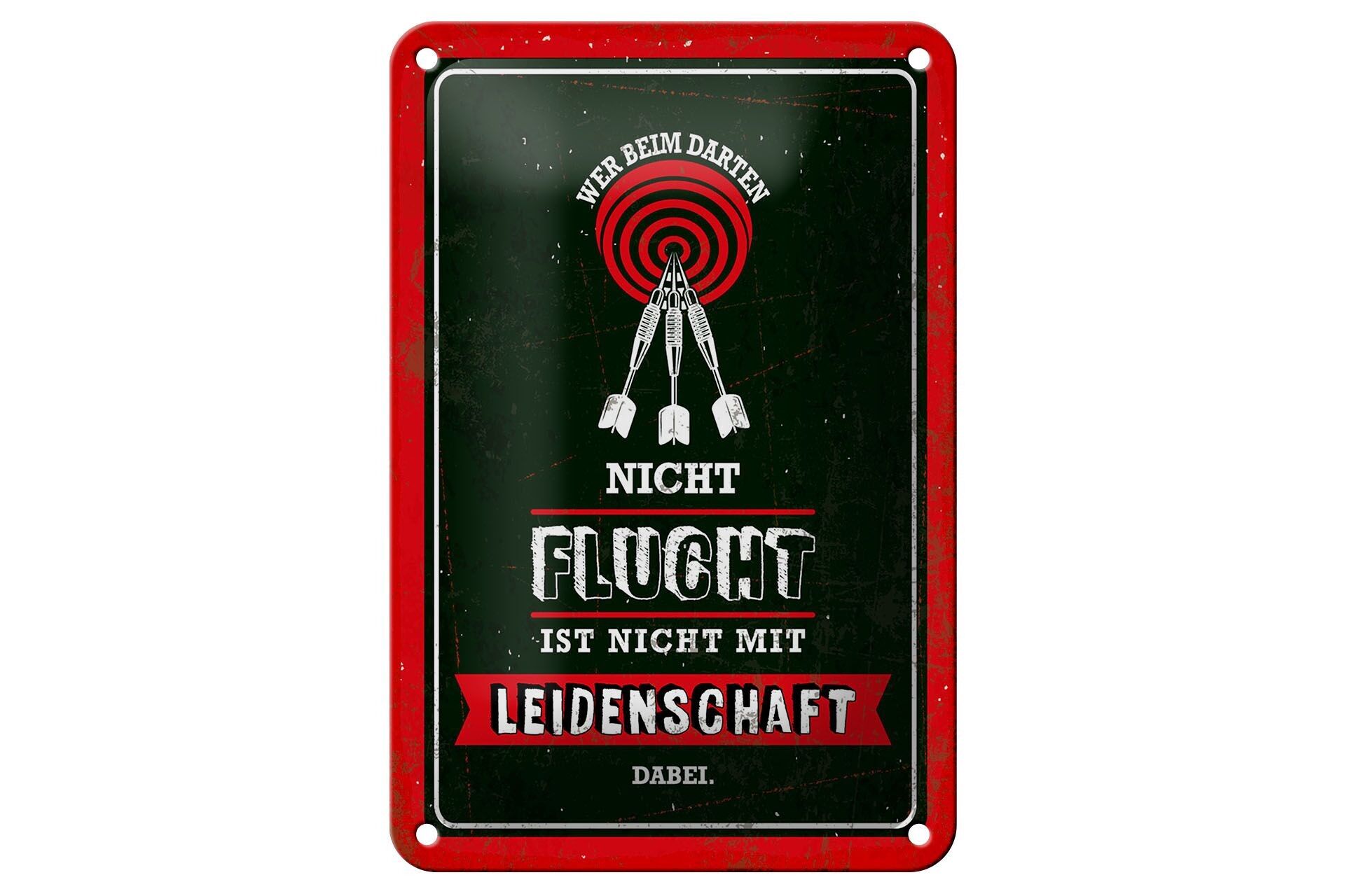 Blechschild Spruch 12x18cm Wer beim Daten nicht flucht Dekoration