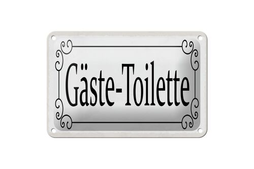 Blechschild Hinweis 18x12cm Gäste-Toilette Dekoration