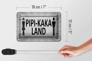 Plaque en tôle note 18x12cm décoration toilettes campagne Pipi-Kaka 5