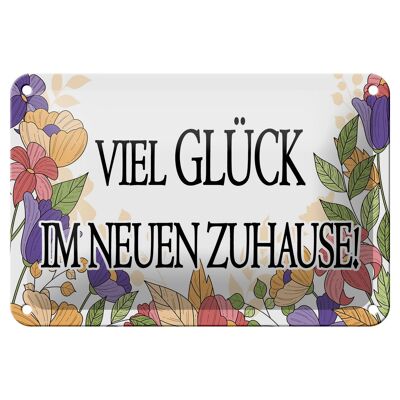 Metal sign note 18x12cm good luck in the new home decoration