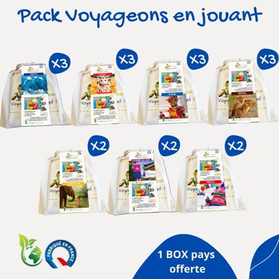 Let's travel while playing pack - 6 to 11 years old - Made in France - Travel games