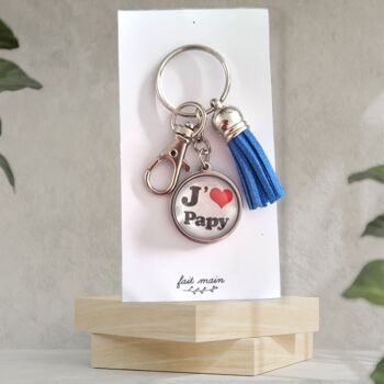Porte-clés « j'aime papy » 2