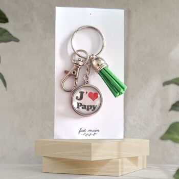 Porte-clés « j'aime papy » 3