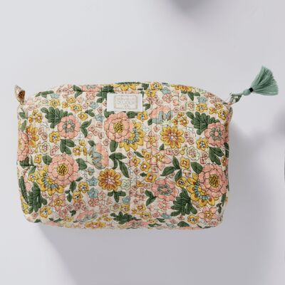 Trousse de Toilette Indienne INDIRA Amaia Rose/Corail