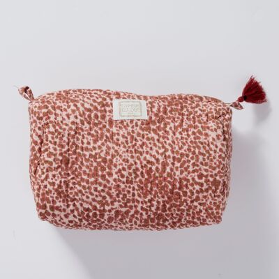 Indian toiletry bag INDIRA Savane Terracotta