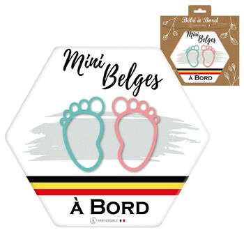 Adhésif bébé à Bord ultra-résistant - Mini Belge 9