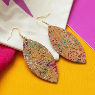 Rainbow Leaf earrings