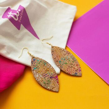 Boucles d'oreilles Feuille Arc-en-Ciel 4