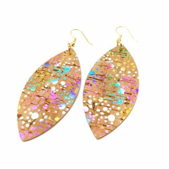 Boucles d'oreilles Feuille Arc-en-Ciel 6