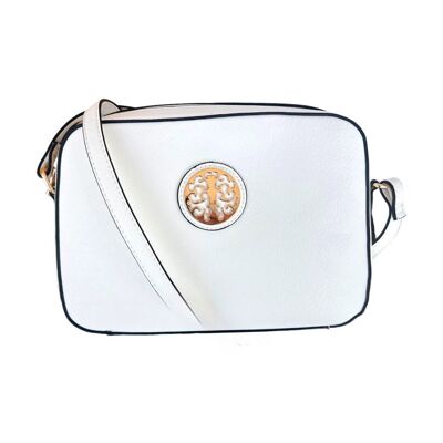 Lucca White Adjustable Shoulder Bag
