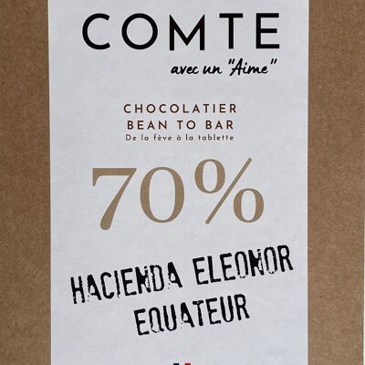 Chocolate negro 70% Cacao de Ecuador - Hacienda Eleonor