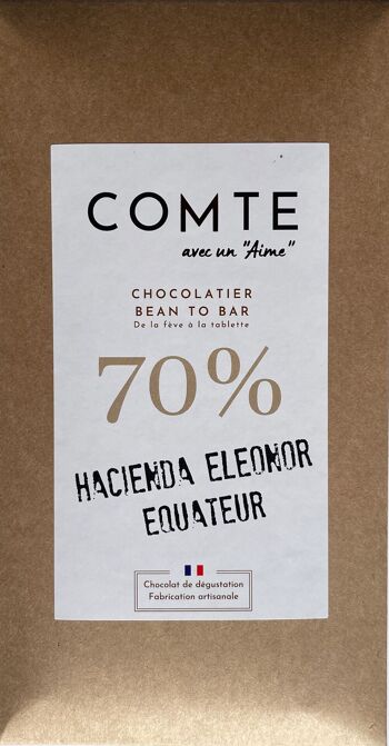 Chocolat noir 70% Cacao d'Equateur - Hacienda Eleonor