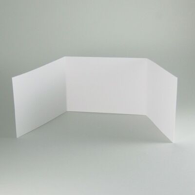 100 cartoncini bianchi con piega DIN A6 (cartone riciclato 300 g/mq)