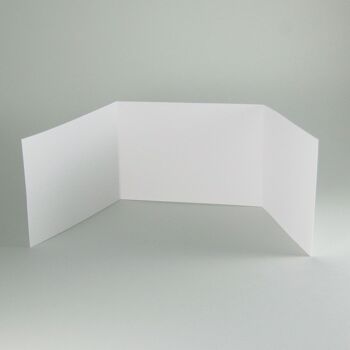 100 cartes blanches pliées DIN A6 (carton recyclé 300 g/m²) 1