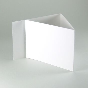 100 cartes blanches pliées DIN A6 (carton recyclé 300 g/m²) 2