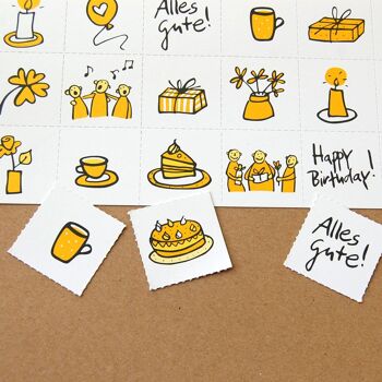 Trouver des couples - carte de félicitations avec enveloppe jaune-orange 2
