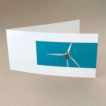 Éolienne / éolienne - carte de voeux avec enveloppe transparente 2